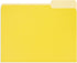 Blue Summit File Folders, Letter Size, Yellow Two-Tone, 1/3 Tab, 100 Pack
