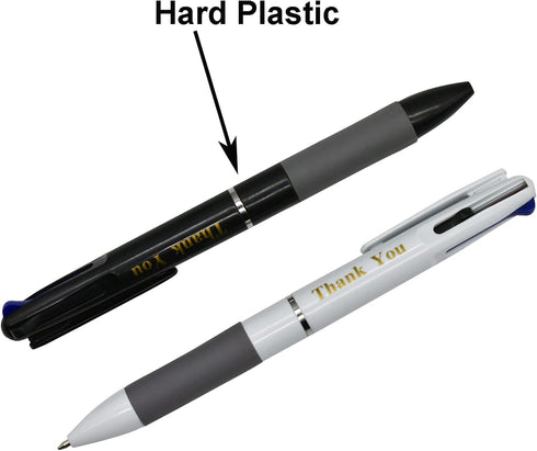 Maydahui 12PCS Retractable 3-in-1 Multicolor Ballpoint Pens, Thank You Pens for Office School Students Party