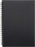 Yansanido Spiral Notebook, 4 Pcs A5 Black Craft Softcover, 8mm Ruled, 60 Sheets, 120 Pages Journals for Study