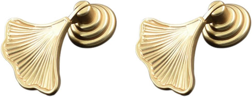 Fan-Shaped Single Hole Zinc Alloy Cabinet Knobs, 2pcs Furniture Drawer Pull Handles