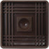 19076 2-Inch (Pack 4) Shepherd Hardware Square Caster Furniture Cup Walnut Finish