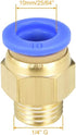 uxcell Straight Pneumatic Push to Quick Connect Fittings G1/4 Male x 10mm Tube OD 10pcs