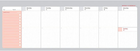 Brilliant 2021 Blue Wirebound Undated Weekly Planner Pad Scheduler (12 x 4.4 inches) - PAPERIAN