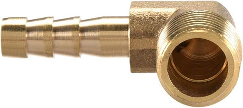 uxcell Brass Barb Hose Fitting, 90 Degree Elbow 6mm Barbed to 1/4 PT Male Pipe Adapter Connector, 2pcs