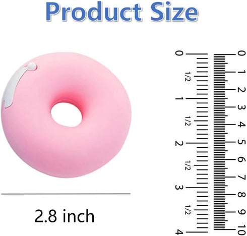 Candy Color Tape Dispenser, Cute Small Donut-Shaped Organizer for Home Office or School (2Pcs Round)