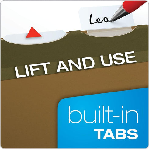 Pendaflex Ready-Tab Reinforced Hanging File Folders, Legal Size, 25/BX