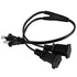 Nema 1-15P to Dual 1-15R Splitter Cable, US AC 2-Prong Male and Female Power Cable, 2Ft