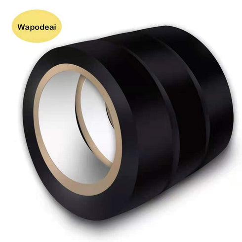 Wapodeai 3PCS Flame Retardant Electrical Tape, Premium Black Waterproof, High Temperature Resistance, 0.62 in X 49 ft