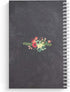 Hardcover Floral Wreath Things to Do 5.5" x 8.5" Faux Chalkboard Spiral Notebook/Journal, 120 Checklist Pages, Soft Touch Matte Laminated Cover, White Wire-o Spiral. Made in the USA by Gotcha Covered Notebooks