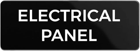 Electrical Panel Sign, Durable ABS Plastic with Full Adhesive Backing, 2x6" Sign for Door or Wall