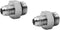 (2-PACK) 6400-06-08-O Hydraulic Hose Adapter Fitting 3/8" Male JIC 37° Flare × 1/2" Male O-Ring Boss Carbon Steel