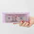 Purple Cash Envelope Wallet PVC Budget Wallet with Reusable PP Frosted Money Pocket Dividers & Month Label Stickers