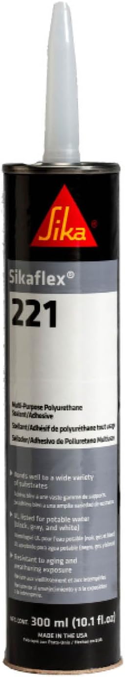 SIKA Sikaflex-221 Multi-Purpose Polyurethane Sealant/Adhesive, 10.1 fl oz, White