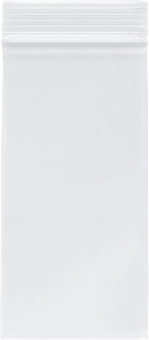 Plymor 3" x 6" Zipper Reclosable Plastic Bags | 2 Mil | Case of 1,000
