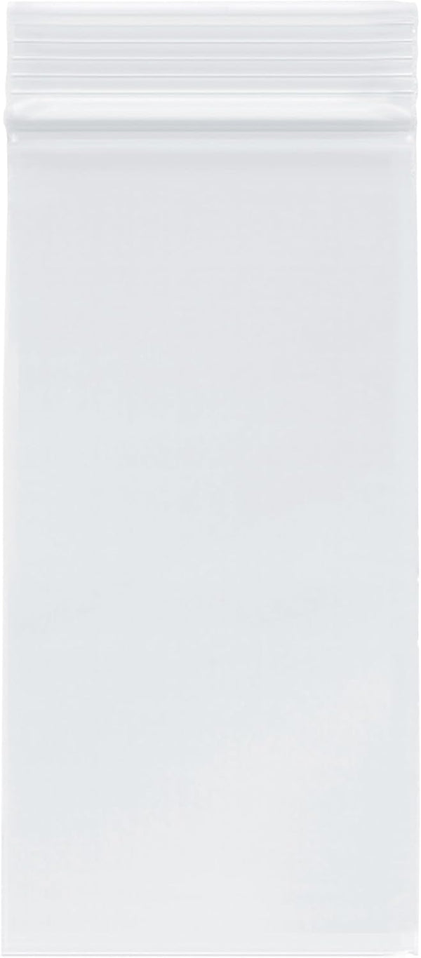 Plymor 3" x 6" Zipper Reclosable Plastic Bags | 2 Mil | Case of 1,000