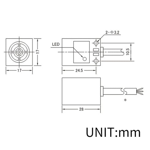 Lzcdelyxiao 5Pcs TL-Q5MC2 5mm 3 10~30V NC NPN Inductive Proximity Sensor Switch Detector Wire DC Normal Close