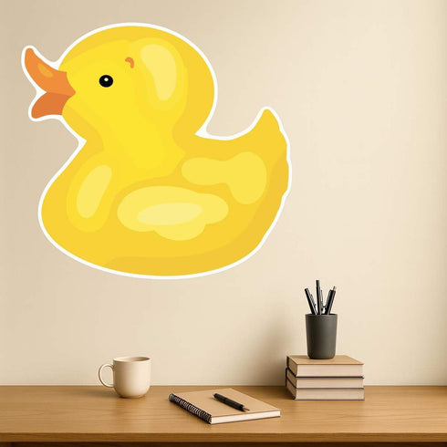 Azeeda (DW00166776) 'Bath Toy Duck' White Premium Vinyl Decal Sticker Waterproof, Durable & Easy to Apply - Ideal