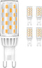 G9 LED Bulb Dimmable 4W, 40 Watt T4 Halogen Equivalent, 3000K Soft Warm White, 120V Flicker Free, 450LM (5 Pack)