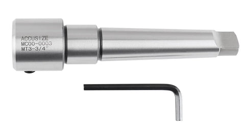 Accusize Industrial Tools Annular Cutter Arbor, Mt3 to 3/4'' Weldon Shank for Drill Press Annular Cutter