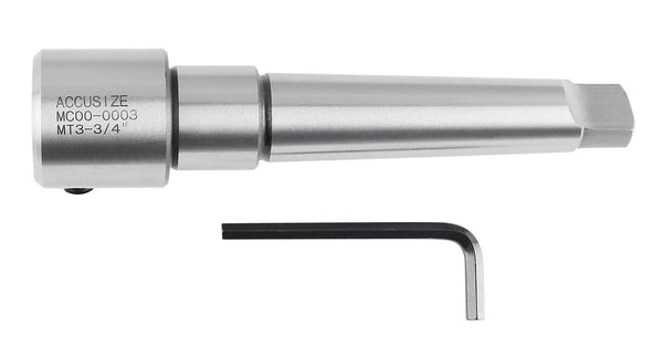 Accusize Industrial Tools Annular Cutter Arbor, Mt3 to 3/4'' Weldon Shank for Drill Press Annular Cutter