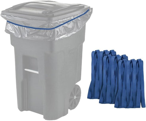 95-96 Pack 6 Rubber Bands Gallon Trash Cans - Garbage Bag Holder - Heavy Duty