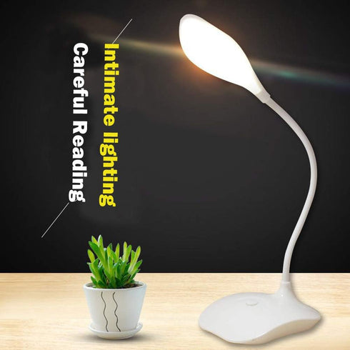 LED Table Lamp,Portable Eye-Protected Flexible Gooseneck Small Desk Lights for Dorm Study Office Bedroom-USB or 3 AA Batteries Powered -Not Include Batteries(1 Pack) by Sosee