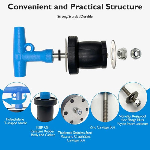 Mechanical Seal, Cleanout Pipe Plug, Expansion Rubber Scupper Plugs for 1-5/16" to 1-9/16" Pipes