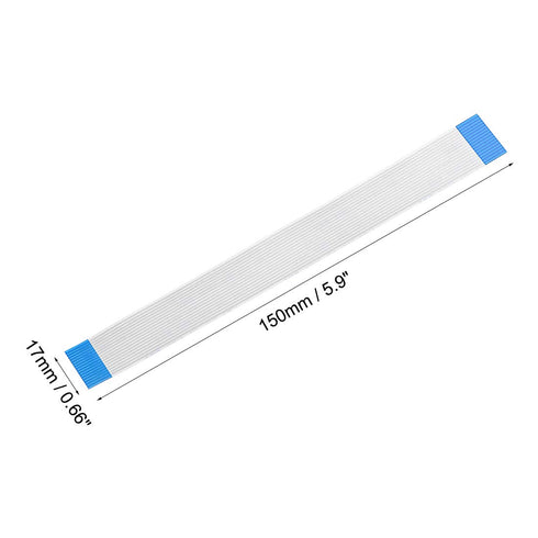 uxcell Flexible Flat Cable, 150mm 1mm Pitch 16 Pins FPC FFC Flexible Ribbon Cable, 10 Pcs (A Type)