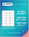 Premium Label Supply White Sticker Rectangle Labels, 2.5” x 1.563", 450 Total Adhesive Labels, 25 Sheets