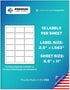 Premium Label Supply White Sticker Rectangle Labels, 2.5” x 1.563", 450 Total Adhesive Labels, 25 Sheets
