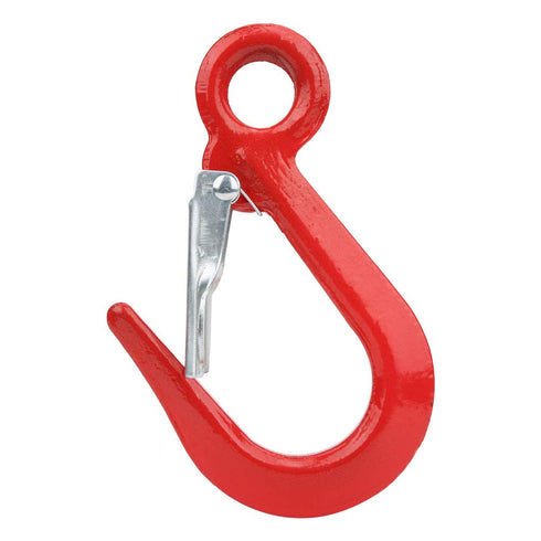 5000Lbs Red Hoist Hook, Alloy Steel Crane Hook with Safety Latch Design for Ship Construction
