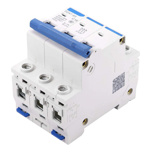 YWBL-WH 3 Pole Miniature Circuit Breaker, DZ47-63 AC 400V, 6/10/16/20A (16A)