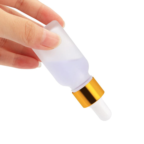 6 Pack Dropper Bottle for Essential Oils, 15ml Empty Liquid Holder with Glass Eye Dropper and Golden Caps