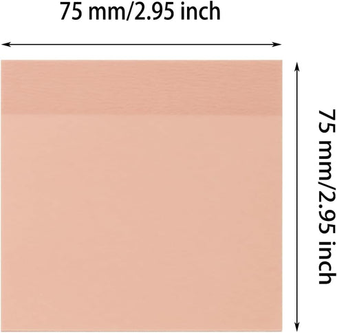 ONLYKXY 4 Pack Transparent Sticky Notes, 3x3in Waterproof Self-Stick Book Tabs, 200 Sheets PET Markers, Light Pink