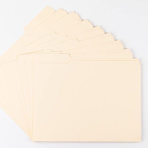 Smead File Folder, Reinforced 1/3-Cut Tab, Letter Size, Manila, 45 Per Box for Document Organization