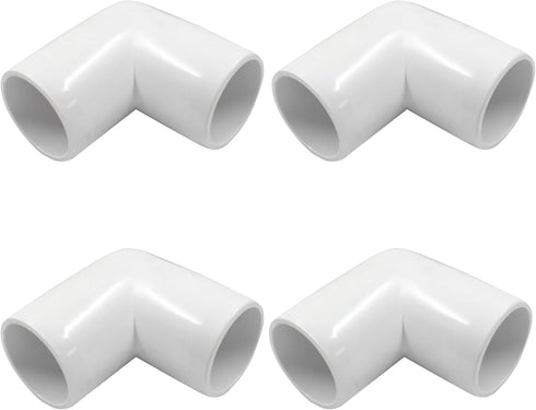 Piutouyar 4 Pcs 1" 90 Degree Right Angle Elbow PVC Pipe Fitting, 2