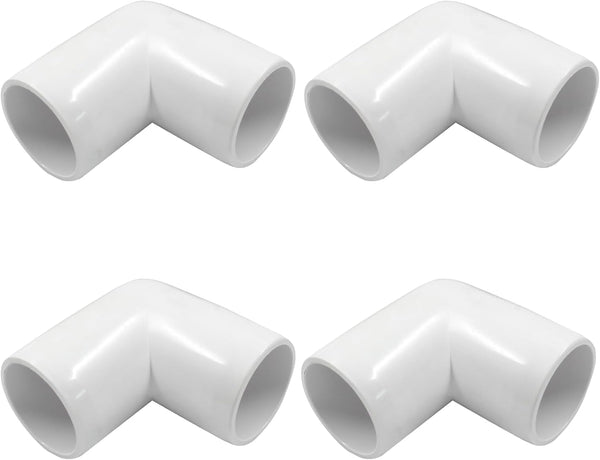 Piutouyar 4 Pcs 1" 90 Degree Right Angle Elbow PVC Pipe Fitting, 2
