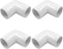 Piutouyar 4 Pcs 1" 90 Degree Right Angle Elbow PVC Pipe Fitting, 2