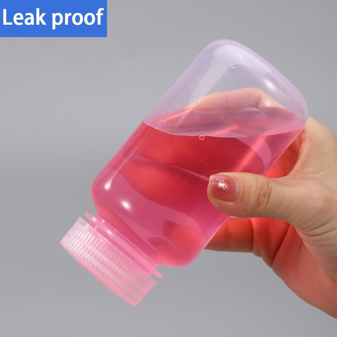 8.4 oz Wide Mouth Lab Reagent Bottle, Laboratory Grade Chemical Container, Sealed Leak-proof Clear PP Bottle, 2 Pcs