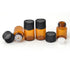 Enslz Mini Essential Oil Bottles Empty Sample Bottle 1ml & 2ml Amber Glass with Orifice Reducer