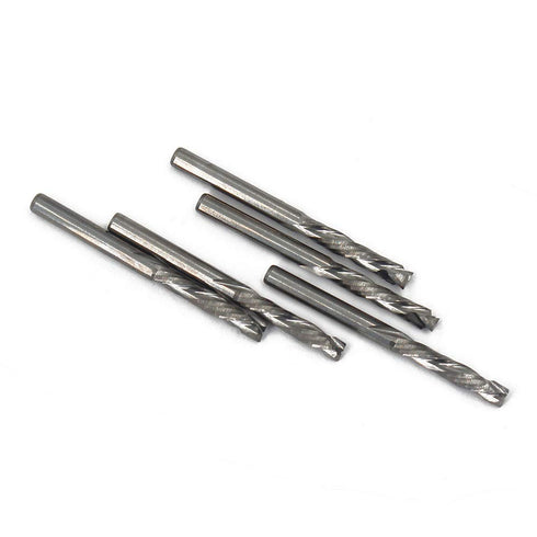 OSCARBIDE 1/8" Shank Square Nose Carbide End Mills, 5-Piece Precision Set for Wood, 2-Flute CNC Router Bits
