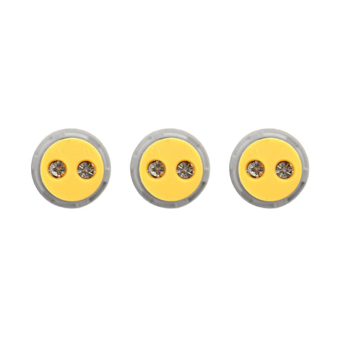 Round LED Voltage Meter Indicator – AC20-500V, 22 mm Digital Voltmeter (3 Pack, Yellow) for Panels