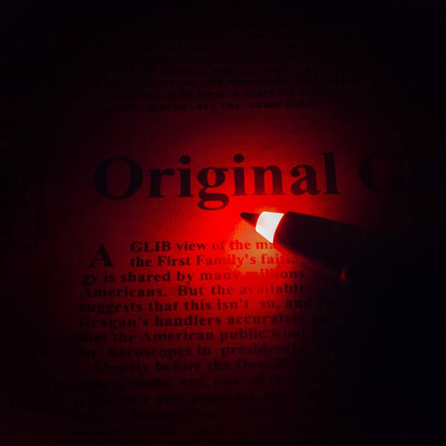 Pen with Light - Light Up Ballpoint Pen for Writing in the Dark, Nurses Pen with Light Tip - Red Light