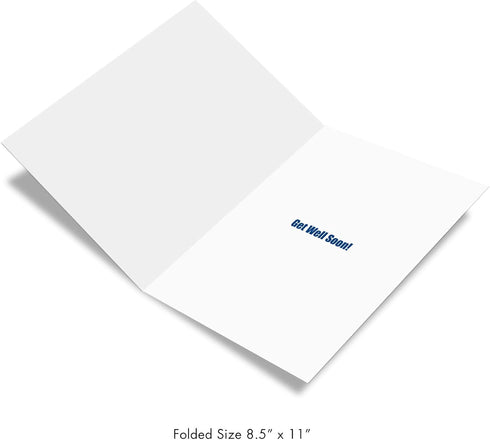 NobleWorks Jumbo Get Well Card - 8.5 x 11 Inch Cat A Big Hug from All of Us, Hospital, Sick J6614AGWG-US