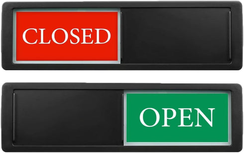 Open Closed Sign for Business Door, Privacy Slide Door Sign Indicator for Storefront, Restroom, Office, Restaurants