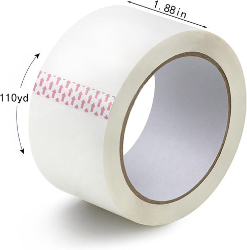 Heavy Duty Packing Tape with refillable Dispenser, Noiseless Packaging Tape 2.4 mil, 1.88" x 110 yd, Packing Tape Refills for Packing, Strong Seal on All Box Types for Moving, Office, & Storage (2) by ALIMART