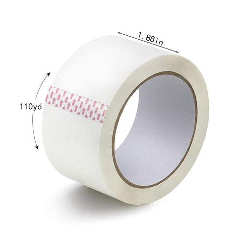 Heavy Duty Packing Tape, 2Pack with One Dispenser, 2.4 mil, 1.88" x 110 yd, Packing Tape Refills for Packing, Shipping and Mailing, Strong Seal on All Box Types for Moving, Office, & Storage (Clear)