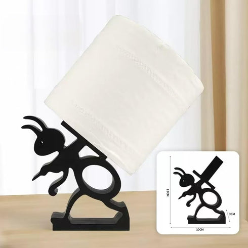 Set 3D Toilet Paper Holder - Funny Toilet Paper Holder Free Standing Bathroom - Printed Black Ant Roll Holder, Paper