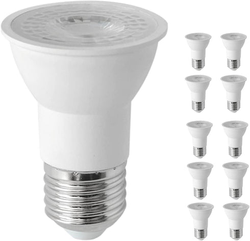 PAR16 LED Bulbs, 10 Pack Dimmable, 5.5W, 500LM, 5000K Daylight, LED Flood Lights, E26 Screw Base