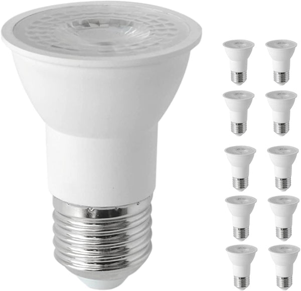 PAR16 LED Bulbs, 10 Pack Dimmable, 5.5W, 500LM, 5000K Daylight, LED Flood Lights, E26 Screw Base